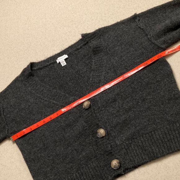 Topshop Charcoal Button-Up Cardigan Women Size 4-6 - Picture 6 of 10